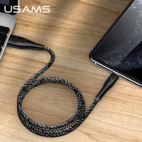 Kup Kabel pleciony USAMS U41 lightning 2m 2A czarny/black SJ394USB01 Fast Charge - USA291BLK - {ean13} - Sklep Home Screen
