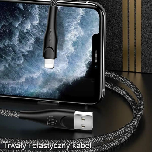 Kup Cablu împletit USAMS U41 lightning 2m 2A roșu/red SJ394USB02 Încărcare rapidă - USA292RED - {ean13} - Sklep Home Screen
