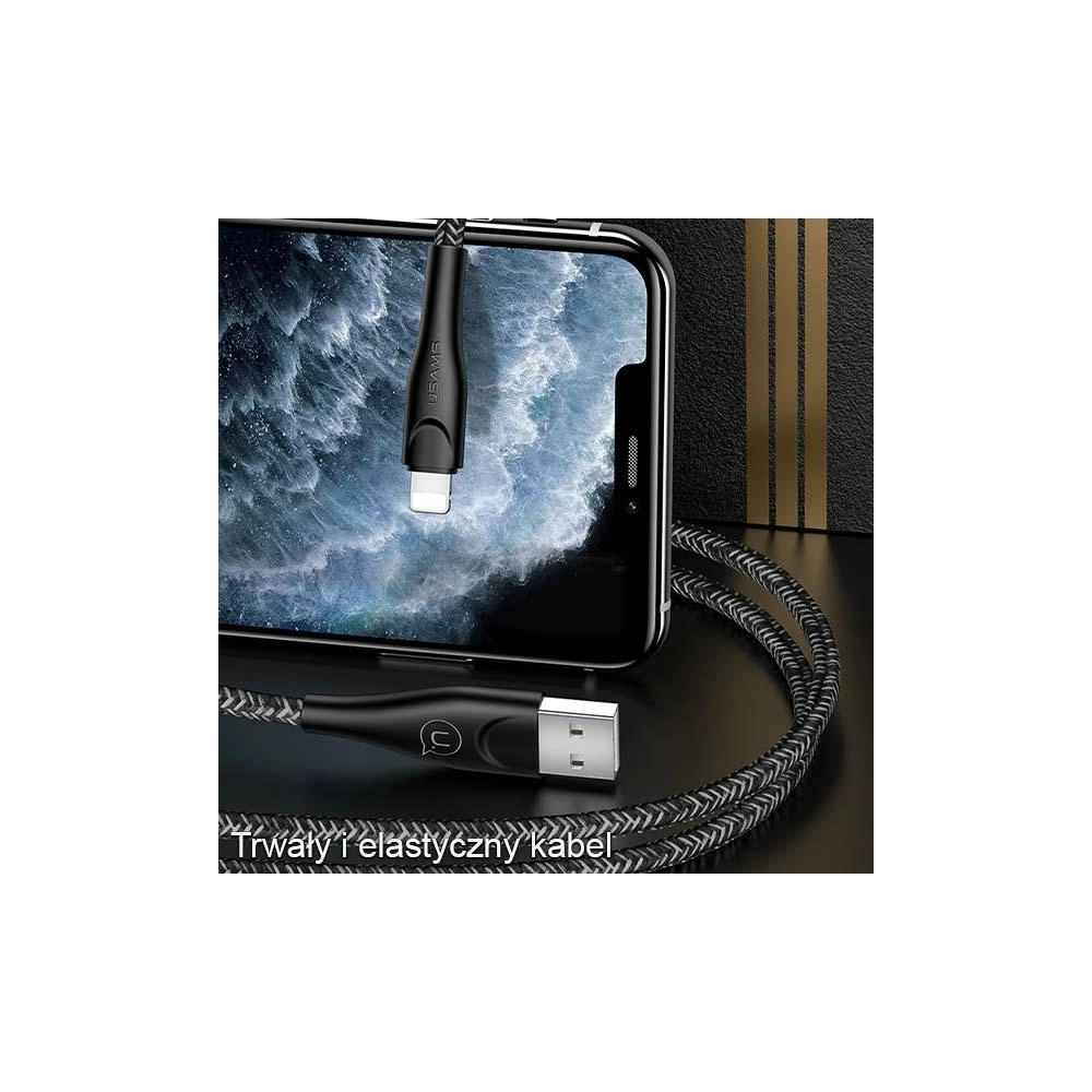 Kabel pleciony USAMS U41 lightning 2m 2A czerwony/red SJ394USB02 Fast Charge