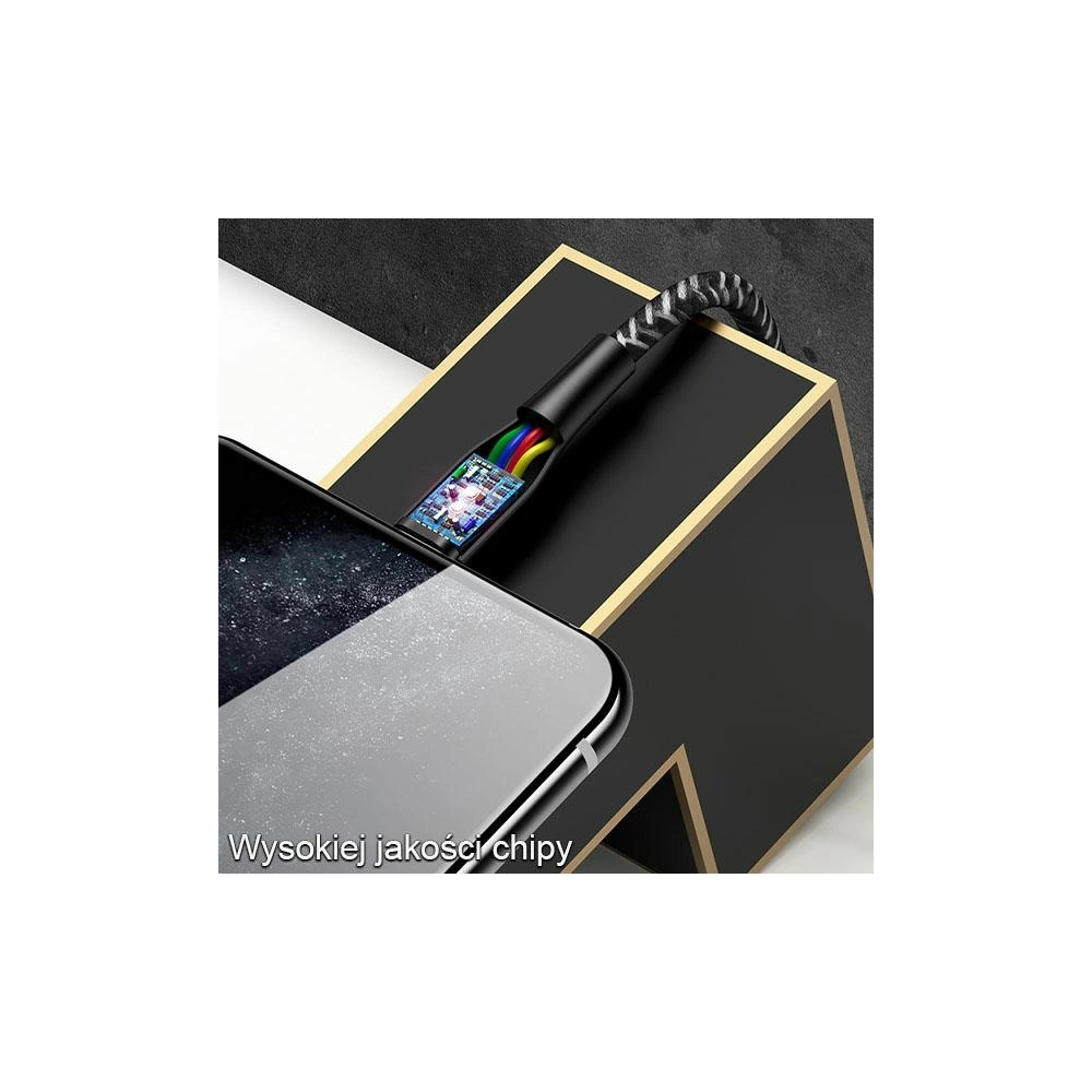 Kabel pleciony USAMS U41 lightning 2m 2A czerwony/red SJ394USB02 Fast Charge