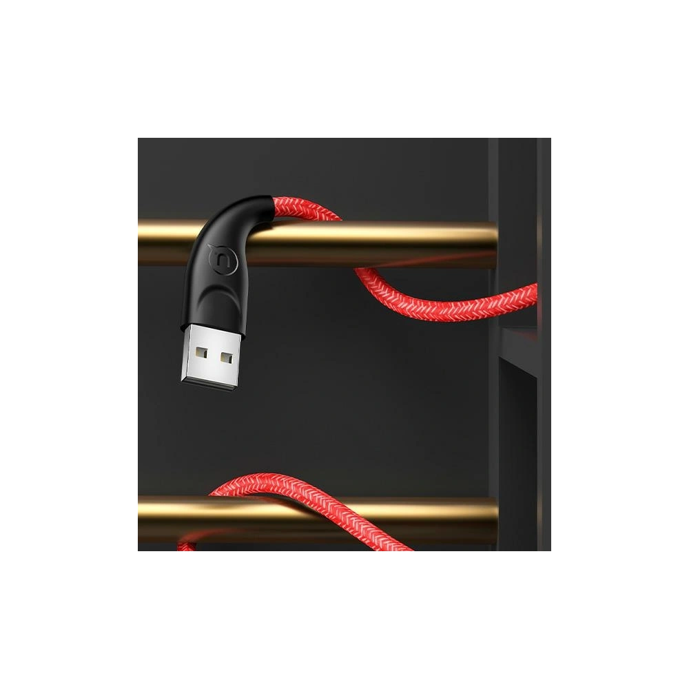 Kabel pleciony USAMS U41 lightning 2m 2A czerwony/red SJ394USB02 Fast Charge
