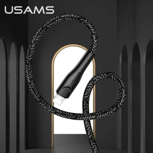 USAMS Nylon Cable U41 Lightning 3m 2A black SJ397USB01 (US-SJ397) Fast Charge
