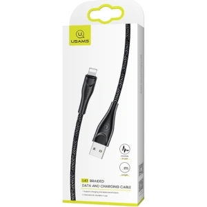 USAMS Nylon Cable U41 Lightning 3m 2A black SJ397USB01 (US-SJ397) Fast Charge