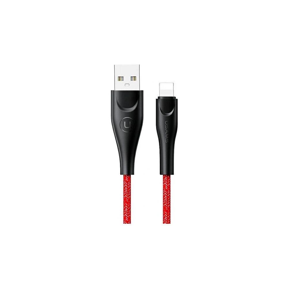 Kabel pleciony USAMS U41 lightning 3m 2A czerwony/red SJ397USB02 Fast Charge