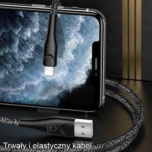 Kabel pletený USAMS U41 lightning 3m 2A červený/red SJ397USB02 Fast Charge