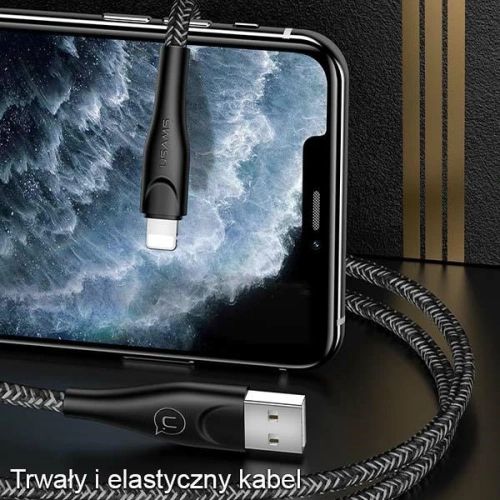 Kup Cablu împletit USAMS U41 lightning 3m 2A roșu/red SJ397USB02 Încărcare rapidă - USA294RED - {ean13} - Sklep Home Screen