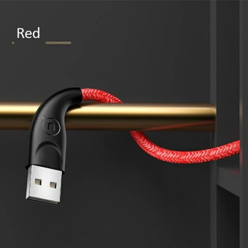Kup Cablu împletit USAMS U41 lightning 3m 2A roșu/red SJ397USB02 Încărcare rapidă - USA294RED - {ean13} - Sklep Home Screen