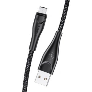 Kabel pletený USAMS U41 microUSB 1m 2A černý/black SJ393USB01 Rychlé nabíjení