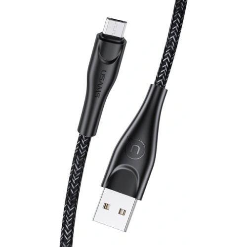 Kup USAMS U41 geflochtenes Kabel microUSB 1m 2A schwarz/black SJ393USB01 Schnellladung - USA295BLK - {ean13} - Sklep Home Screen