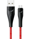Kabel pletený USAMS U41 microUSB 1m 2A červený/red SJ393USB02 Rychlé nabíjení