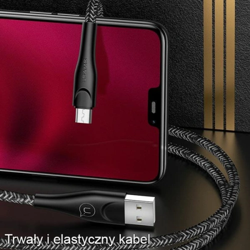 Kup USAMS U41 geflochtenes Kabel microUSB 1m 2A rot/red SJ393USB02 Schnellladung - USA296RED - {ean13} - Sklep Home Screen