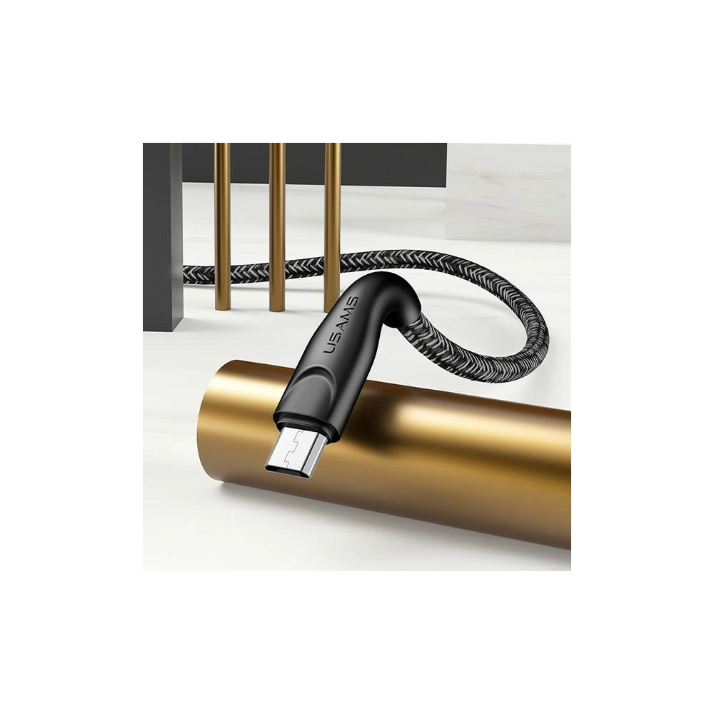 Kabel pleciony USAMS U41 microUSB 1m 2A czerwony/red SJ393USB02 Fast Charge