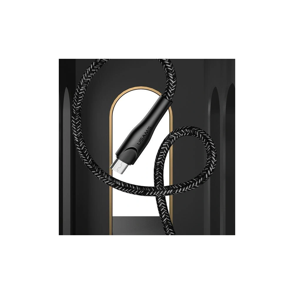 Kabel pleciony USAMS U41 microUSB 1m 2A czerwony/red SJ393USB02 Fast Charge