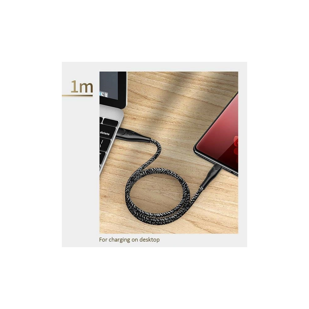 Kabel pleciony USAMS U41 microUSB 1m 2A czerwony/red SJ393USB02 Fast Charge