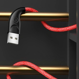 USAMS Nylon Cable U41 microUSB 1m 2A red SJ393USB02 (US-SJ393) Fast Charge