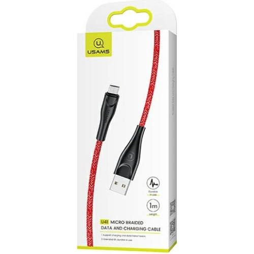 Kup USAMS U41 mikroUSB 1m 2A piros/kék SJ393USB02 Gyors Töltés fonott kábel - USA296RED - {ean13} - Sklep Home Screen