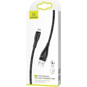 Kabel pletený USAMS U41 microUSB 2m 2A černý/black SJ396USB01 Rychlé nabíjení