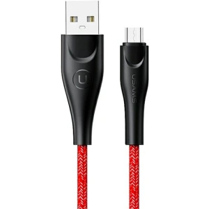 Buy USAMS Nylon Cable U41 microUSB 2m 2A red SJ396USB02 (US-SJ396) Fast Charge - USA298RED - {ean13} - Home Screen Store Europe