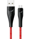Kabel pletený USAMS U41 microUSB 2m 2A červený SJ396USB02 Rychlé nabíjení