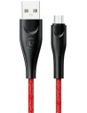 USAMS U41 3m-es mikroUSB fonott kábel 2A piros/red SJ399USB02 t Charge