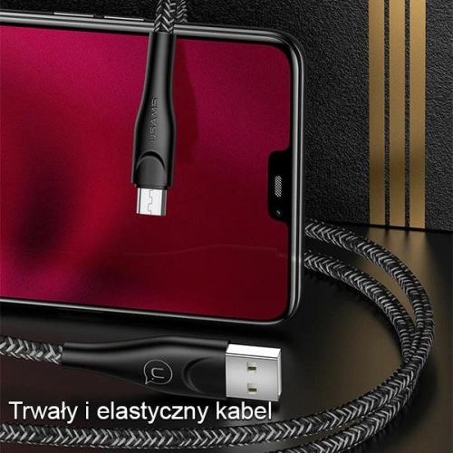 Buy USAMS Nylon Cable U41 microUSB 3m 2A red SJ399USB02 (US-SJ399) Fast Charge - USA300RED - {ean13} - Home Screen Store Europe