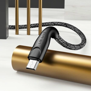 Kabel pletený USAMS U41 microUSB 3m 2A červený/red SJ399USB02 t Charge