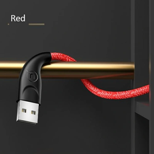 Buy USAMS Nylon Cable U41 microUSB 3m 2A red SJ399USB02 (US-SJ399) Fast Charge - USA300RED - {ean13} - Home Screen Store Europe