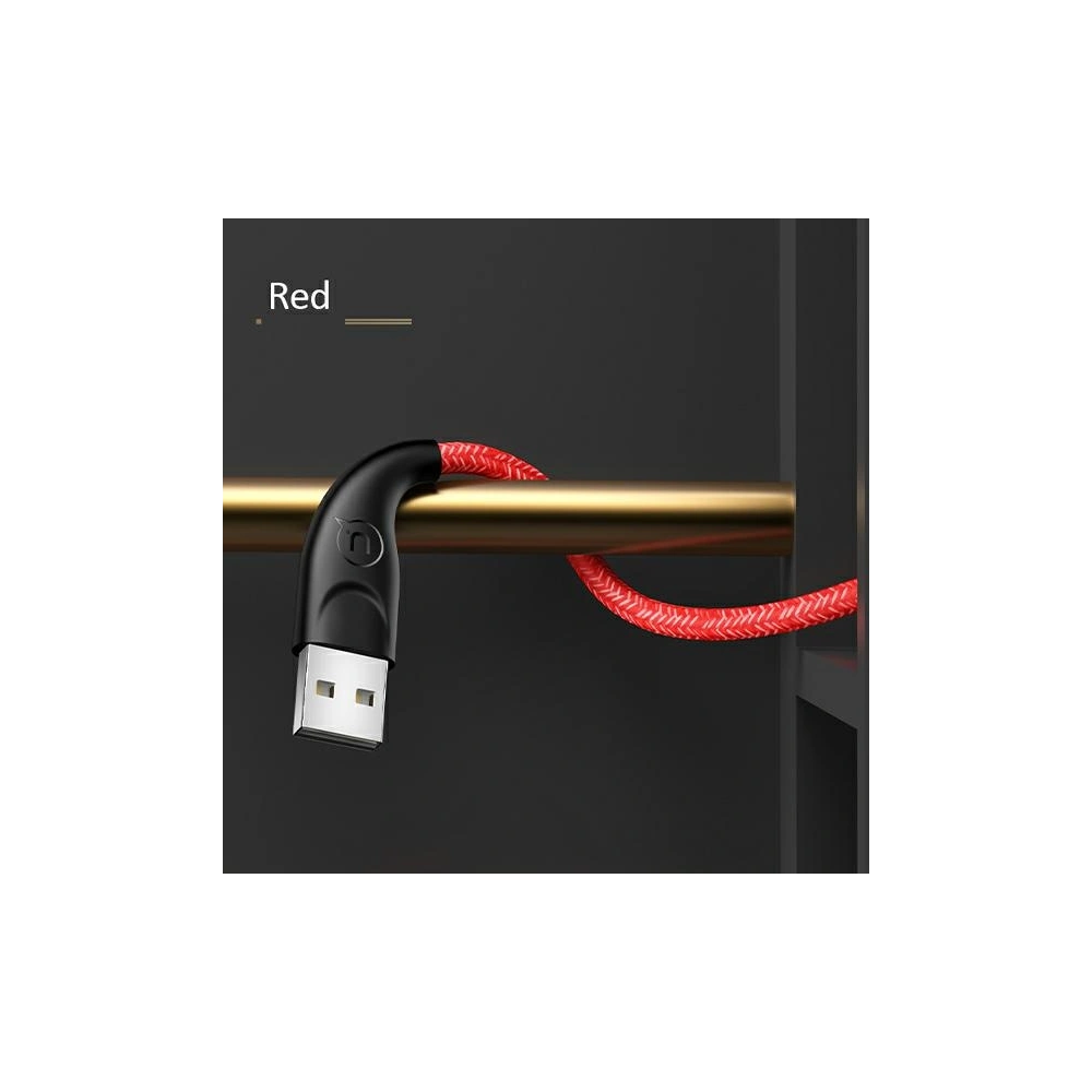 Kabel pleciony USAMS U41 microUSB 3m 2A czerwony/red SJ399USB02 t Charge