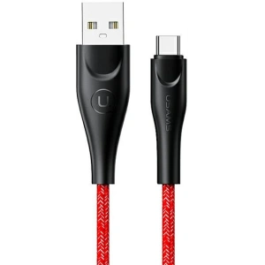 USAMS Nylon Cable U41 USB-C 2m 2A red SJ395USB02 (US-SJ395)
