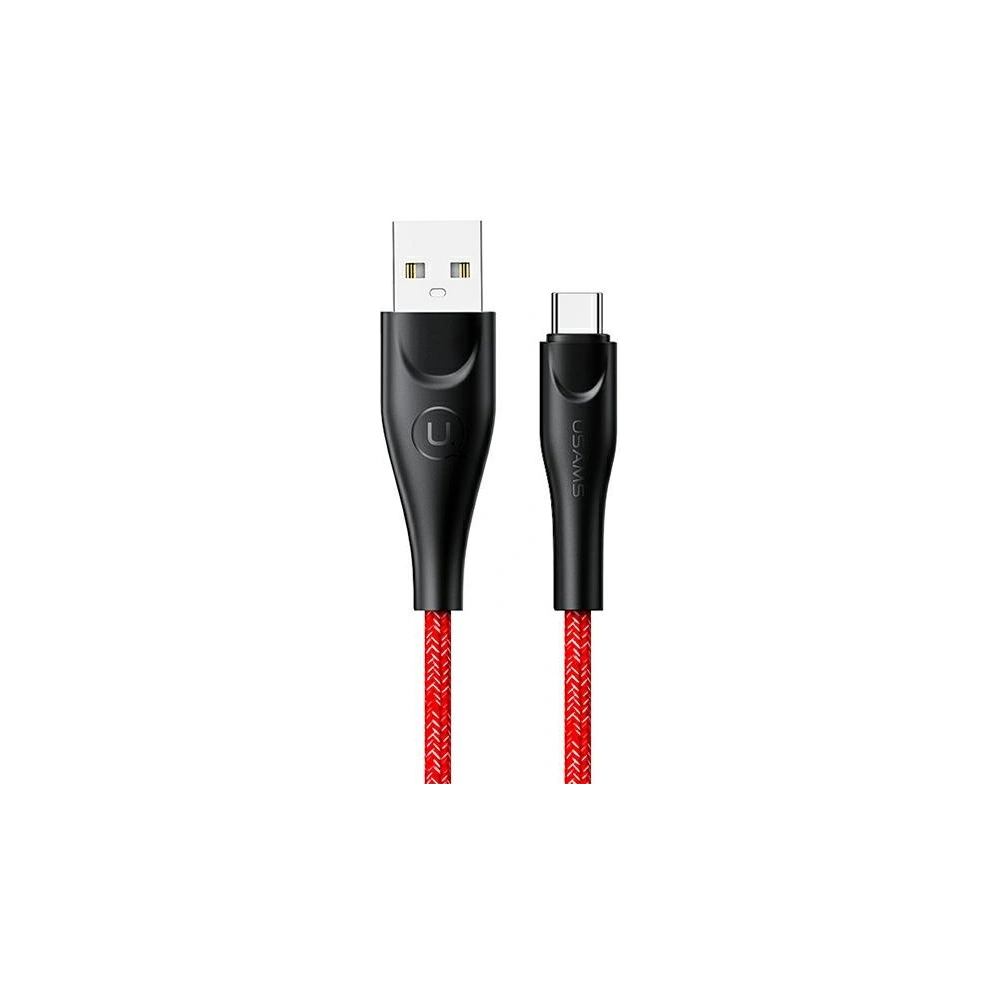 Kabel pleciony USAMS U41 USB-C 2m 2A czerwony/red SJ395USB02