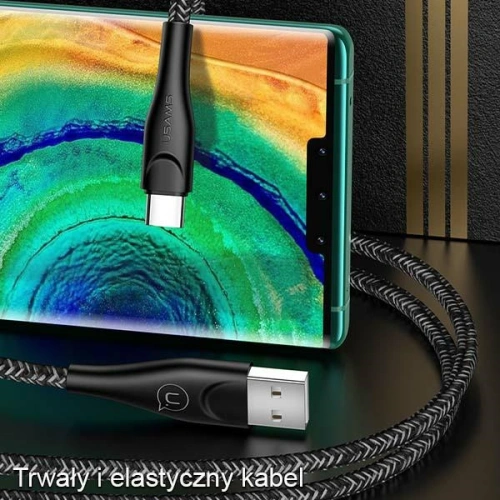 Kup Cablu împletit USAMS U41 USB-C 2m 2A roșu/red SJ395USB02 - USA304RED - {ean13} - Sklep Home Screen