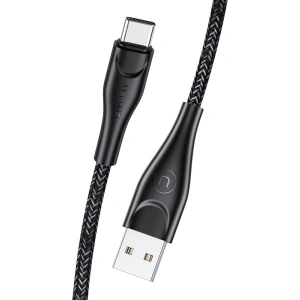 USAMS Nylon Cable U41 USB-C 3m 2A black SJ398USB01 (US-SJ398) Fast Charge