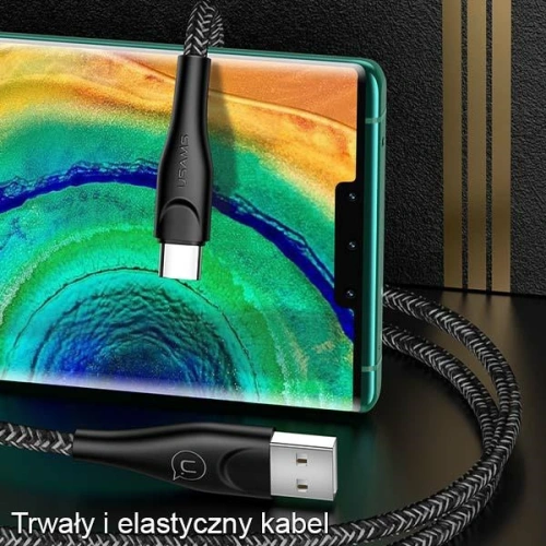 Kup USAMS U41 3m-es USB-C fonott kábel 2A piros/szürke SJ398USB02 Gyors töltés - USA306RED - {ean13} - Sklep Home Screen
