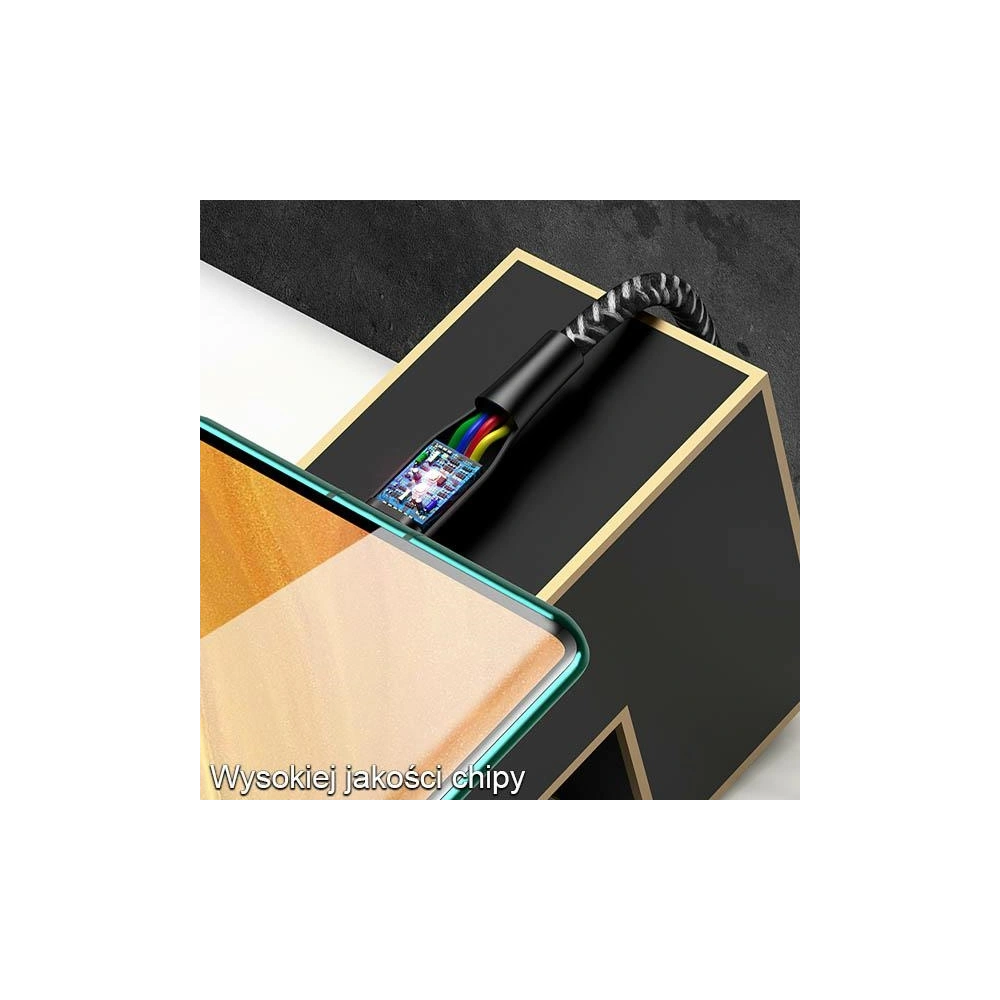 Kabel pleciony USAMS U41 USB-C 3m 2A czerwony/red SJ398USB02 Fast Charge