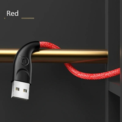 Kup USAMS U41 geflochtener Kabel USB-C 3m 2A rot/red SJ398USB02 Schnellladung - USA306RED - {ean13} - Sklep Home Screen