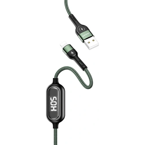 Kup Cablu împletit USAMS U48 lightning 1,2m 2A Încărcare Rapidă LED verde/SJ423USB02 - USA310GRN - {ean13} - Sklep Home Screen
