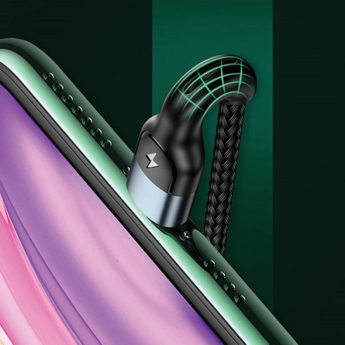 Kup Cablu împletit USAMS U48 lightning 1,2m 2A Încărcare Rapidă LED verde/SJ423USB02 - USA310GRN - {ean13} - Sklep Home Screen