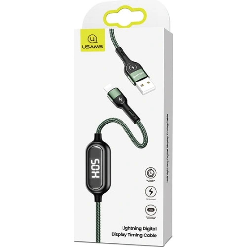 Kup Cablu împletit USAMS U48 lightning 1,2m 2A Încărcare Rapidă LED verde/SJ423USB02 - USA310GRN - {ean13} - Sklep Home Screen