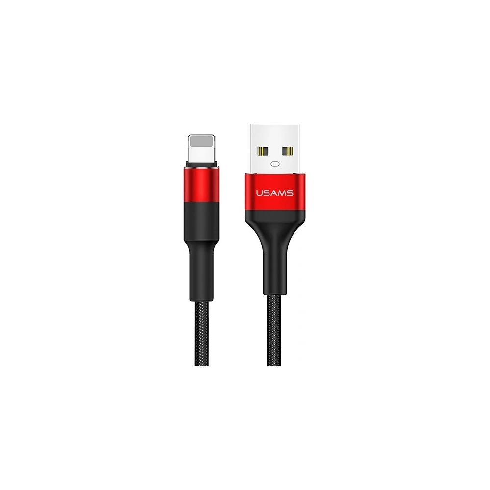 Kabel pleciony USAMS U5 2A lightning czerwony/red 1,2m SJ220IP02