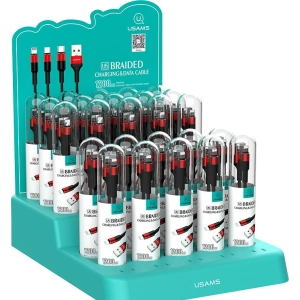 Kabel pleciony USAMS U5 2A lightning czerwony/red 1,2m SJ220IP02