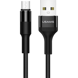 USAMS U5 2A mikro USB fonott kábel fekete 1,2m SJ224USB01
