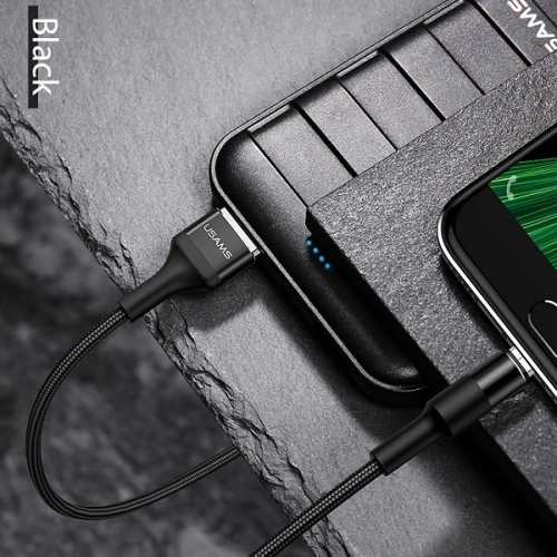 Kup USAMS U5 2A mikro USB fonott kábel fekete 1,2m SJ224USB01 - USA313BLK - {ean13} - Sklep Home Screen