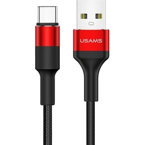 USAMS Nylon Cable U5 2A USB-C red 1,2m SJ221TC02 (US-SJ221)
