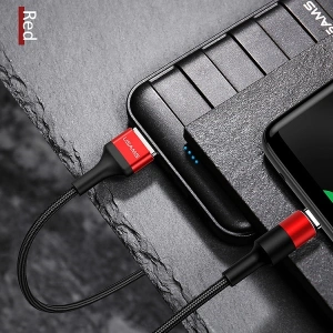 Kabel pleciony USAMS U5 2A USB-C czerwony/red 1,2m SJ221TC02