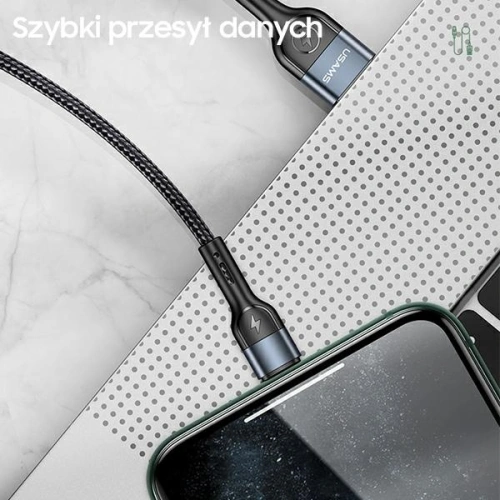 Kup Geflochtenes Kabel USAMS U55 2A Lightning U55 grün 1m SJ448USBSG02 - USA318GRN - {ean13} - Sklep Home Screen