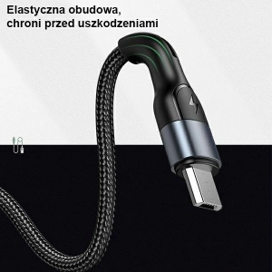 Kabel pletený USAMS U55 2A micro USB černý/black 1m SJ450USB01