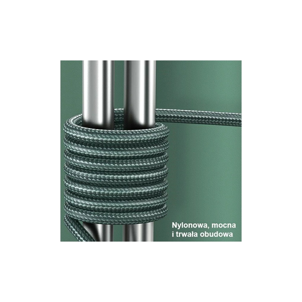 Kabel pleciony USAMS U55 2A micro USB zielony/green 1m SJ450USB02