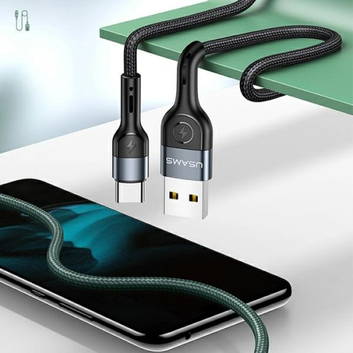 Kup Cablul împletit USAMS U55 2A USB-C U55 verde 1m SJ449USBSG02 - USA325GRN - {ean13} - Sklep Home Screen