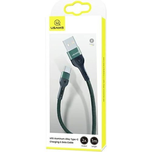 Kup Cablul împletit USAMS U55 2A USB-C U55 verde 1m SJ449USBSG02 - USA325GRN - {ean13} - Sklep Home Screen