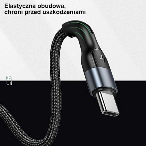Kup Cablul împletit USAMS U55 2A USB-C negru/black 1m SJ449USB01 - USA326BLK - {ean13} - Sklep Home Screen